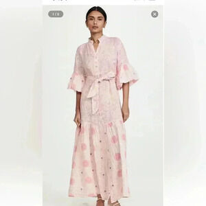 Temptation Positano // EUC Galeotta Dress in Pink Paisley